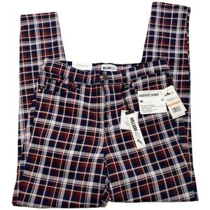 William Rast Iconic Vintage Skinny Jean Women's 28 Plaid Hi-Rise Comfort Stretch